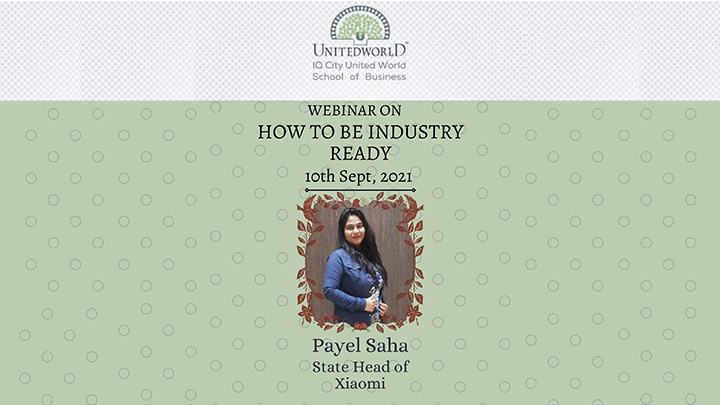 Webinar on How to be industry ready by Payal Saha, State Head of Xiaomi