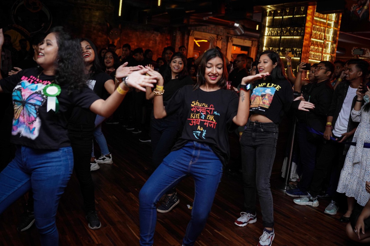 Students dancing at Freshers Party 2022, IQ City UWSB