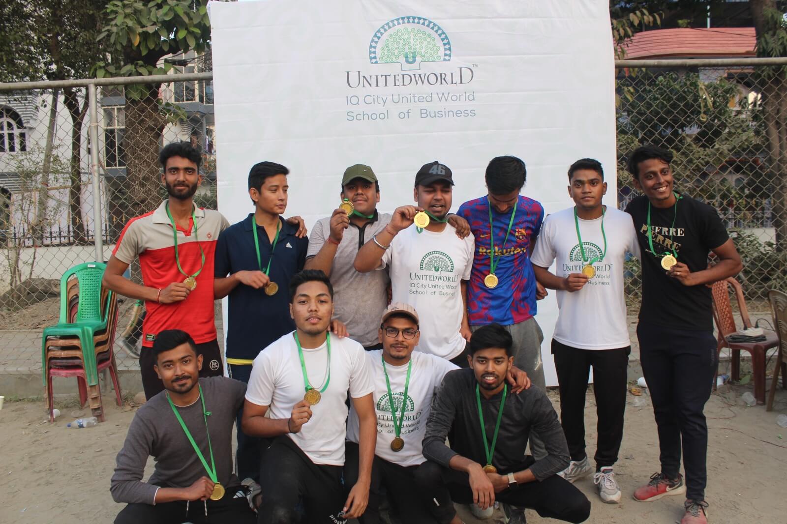 Winning Team at Cricket Tournament